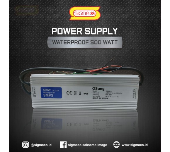 Power Supply Waterproof  12V 500W  41.6A